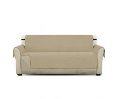 PETCUTE Cubre para Silla Fundas de Sofa Protector de sofá o sillón, Dos o Tres plazas Beige 3 plazas