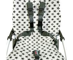 Fundas BCN - F44/9399 - Funda de Algodón para Silla de Paseo Bugaboo Bee 3 - Fun Black Star