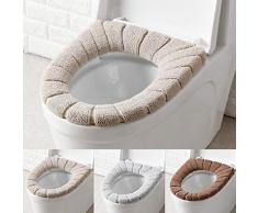 3PCS Asientos de inodoro, funda de asiento de inodoro cojín de baño suave y cálido lavable 3 piezas