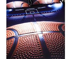 Fansu Juego de Ropa de Cama 3 Piezas Poliéster Microfibra Los Deportes Juego de Fundas de Edredón Incluye 1 Funda Nórdica y 2 Funda de Almohada (Cama 90-150x200cm-2PCS,Cancha de Baloncesto)