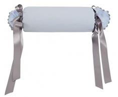 Cojín antivuelco o caramelo para bebé recién nacido (Celeste/Gris)