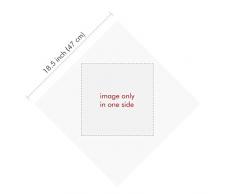 DIYthinker Ratón Negro de la Silueta de los Animales Naturales Cena servilletas Almuerzo Blanca de Tela Reutilizables 2pcs