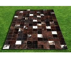 Vip Leather Alfombra de Piel de Vaca Patchwork. Diseno Exclusivo. Codigo Ar146 (120 cm x 180 cm)