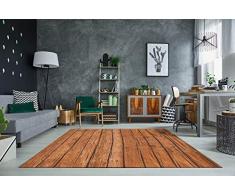 Panorama Alfombra Vinílica Textura de Madera 60x110cm - Alfombra Cocina Vinilo - Alfombra Salón Antideslizante, Antihongos e Ignífuga - Alfombras Grandes - Alfombras PVC