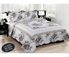 ForenTex- Colcha Boutí reversible, (LE-2626), cama 150 cm, 240 x 260 cm, Estampada cosida, Primavera, colcha barata, set de cama, ropa de cama. Por cada 2 colchas o mantas paga solo un envío (o colcha y manta), descuento equivalente