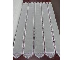 TEXTIL ITANA Visillo HOLANDES Cortina Cafe Guipure Lisa Ibiza Color Crudo Palas 10,5CM (Alto 62 CM X 10,5 CM)