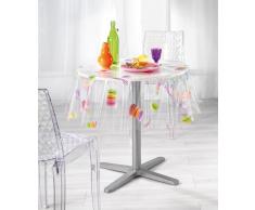 Décorline - 1710377, Mantel Cristal Redondo , 140 Cm , Macarons , Cristal Estamapdo