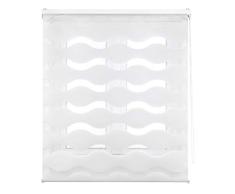 Blindecor Lira Ondas Estor Enrollable de Doble Capa, Noche y Día, Poliéster, Blanco roto, 100 x 180 cm (ancho x alto)
