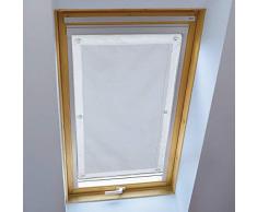 Liveinu Estor Térmico con Ventosas Cortina Opaca Portátil para Ventanas y Claraboyas Protección UV Parasol Parabrisas De Coche 76x93cm Blanco