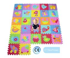 XMTMTD Alfombra Puzle Niños Colchoneta Suave niños Puzzle Play Mat Colorido Suave no tóxico Jigsaw Espuma baldosas de Piso y Juguetes Estera Juego Puzzle para Bebé EVA AMT101114G300927