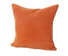 Fundas De Cojines,Xinantime Almohada decorativa de la pana de algodón Cojín Multicolor (Naranja)