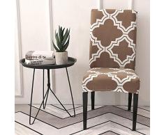 flqwe Sillas Asiento Elasticas Cubresillas Lavable,Funda de Silla con Estampado de Flores. Funda de Silla elástica retráctil-H_1pc,Fundas Elásticas Chair Covers Lavables