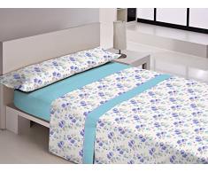 Gale Hayman Style Casa Campo Dalida Juego de Sábanas, Algodón-Poliéster, Azul, 210x180x3 cm