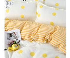 Fansu Juego de Ropa de Cama 4 Piezas, Microfibra Funda de Edredón Sábana Funda de Almohada Cremallera Diseño Funda de Almohada Conjunto De Edredón Hoja Plana (150x200cm,Sonreír)