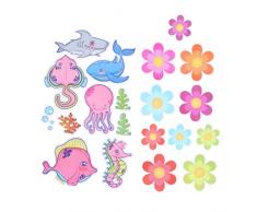Toyvian 20 Piezas Baño Antideslizante Pegatina Autoadhesivas Calcomanías Bañera Encantadora Decoración para Ducha