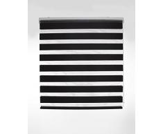 Blindecor Lira - Estor Enrollable Doble Tejido, Noche y día, 120 x 250 cm, Color Negro
