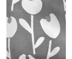 Fusion Cortinas Forradas con Ojales, 100% algodón, Color Gris, 117 x 137 cm