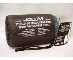 JOLUVI TOALLA MICROFIBRA NATACION GIMNASIO SPINNING RIZO PEQUEÑA AZUL