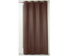 Douceur dIntérieur - 1603265, Cortina Trabillas, 140 X 260 Cm, Punchy, Poliéster Liso, Marron