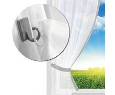 Arsvita Skyline - Juego de cortinas de estilo rústico Azul Medio 140 x 120cm