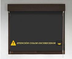 Estor Enrollable TRANSLÚCIDO Premium. Color Negro. Medidas 50cm x 200cm. Elija una Medida Superior aproximada y contactaremos para su Ajuste sin Cargo
