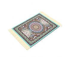 Tutoy 28 Cm X 18 Cm Luz Azul Bohemia Estilo Persa Alfombra Mouse Pad Para Pc De Sobremesa Ordenador Portátil