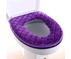 WBFN WC Almohadillas de colchón Funda de Asiento, baño de Asiento de Inodoro Cubierta Suave Felpa Caliente WC Cubierta de Asiento de la Tapa del cojín de Asiento de Inodoro decoración