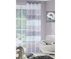 Eurofirany Zas Nora/GRAF + CZ Cortina de Nora sobrebolsa con Tiras de Ojales, 140 x 250 cm, Gris/Negro