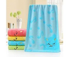 GFJKDO Toalla Toalla Jacquard para Niños Toalla de Bebé de Dibujos Animados Bordada Toalla de Baño Toalla de Alimentación Toalla de Cara Infantil