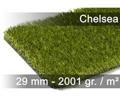 Snapstyle Chelsea - Alfombra césped Artificial Jardín, Terraza, Balcón - Verde - 13 tamaños