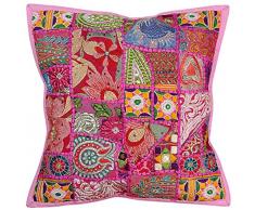 Vintage Hippie bordado Trabajo hecho a mano Funda de almohada Funda de almohada, almohada, color indian funda para cojín, decorativo sofá Boho Chic bohemio