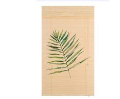 CORTINA Persiana de bambú Rodillo con la Cenefa, Impreso elevación de bambú for Ventanas de Las Puertas - Verde de la Hoja de los decoros (Size : 90 x 135 cm (35.4 x 53.1))