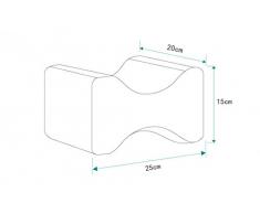 Yosoo cojín de rodillas con memoria de forma, almohada ortopédica auxiliar 4 colores (blanco)