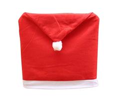 Hoveey Conjunto de cubresillas para Navidad de gorro de Santa, de 60 x 50Â cm