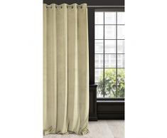Eurofirany Velvet - Cortina de Terciopelo (Lisa, con Ojales metÃ¡licos, 300 g/mÂ², 140 x 300 cm), Color Beige Opaco, Suave, Mullido, Moderno, clÃ¡sico, salÃ³n, Dormitorio