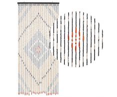 HAB & GUT -DV0151- Cortina para Puertas Madera, MARRÒN, 90 x 200 cm Bamboo