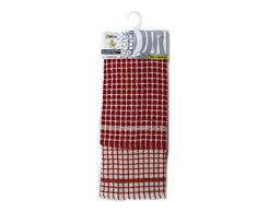 Lote de 2 paños de cocina CARRE EPONGE rojo