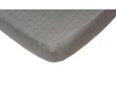 Briljant Baby, Hydro audiófono sábana bajera ajustable, 70 x 140/150 + 25 cm, Gris