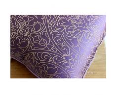 Púrpura Fundas De Almohada De Euro, 65x65 cm Impostores Euro, Bordada Damasco Del Oro Fundas De Almohadas En Euros, Seda Fundas De Almohadas En Euros, Contemporáneo Impostores Euro - Purple & Gold