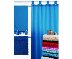 atenas home textile Diamante - Cortina de baño con Trabillas, Color Azul Marino
