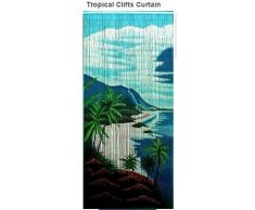 Tropical clifts escena de bambú cortina de cuentas