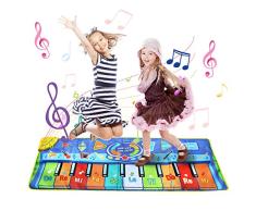 LEADSTAR Alfombra para Piano, Alfombra para Teclado, música para Teclado, Alfombra electrónica portátil para el Baile, 9 Teclas, Regalos para niños