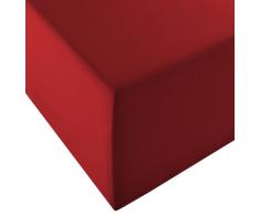 Fleuresse Comfort XL 1119 FB. 4580 - Sábana y Funda de Almohada, 100 cm x 200 cm, Color Rojo