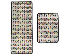LEEBEI Alfombras de Cocina Alfombrilla de Goma Alfombrilla de Felpa Antideslizante Decorativa Alfombra de Entrada Alfombrillas (Flor de Vid, 15,7 × 23,6 Pulgadas + 15,7 × 47,2 Pulgadas)