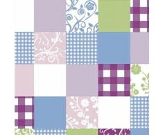 MAURER - Mantel Hule Rollo 140cmx20m Cuadros Viol