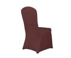 HAORUI Conjunto de Cubiertas Spandex Stretch Lycra Chair de 4 Modernas Fundas de poliéster Lycra Silla para Bodas Evento Aniversario Dinning Decoración(Un Paquete de 4, Chocolate)