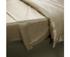 Jasmine Silk 100% Mulberry 19MM Charmeuse Seda Sábana ajustable (TOPO) - SUPER KING 180cm x 200cm + 26 cm