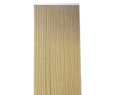 MercuryTextil P69 Cortina Puerta PVC 210x90cm Beige+Filo Marron, Plstico