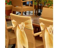 AUNMAS 50 unids Cubierta de la Silla Fajas Arcos de algodón Bowknot Silla decoración para Banquete de Boda recepción Banquete Adorno (2#)