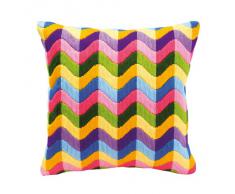 Vervaco Negrita geométrica Kit Cojín Estilo largo de la puntada 2, Multi-Color